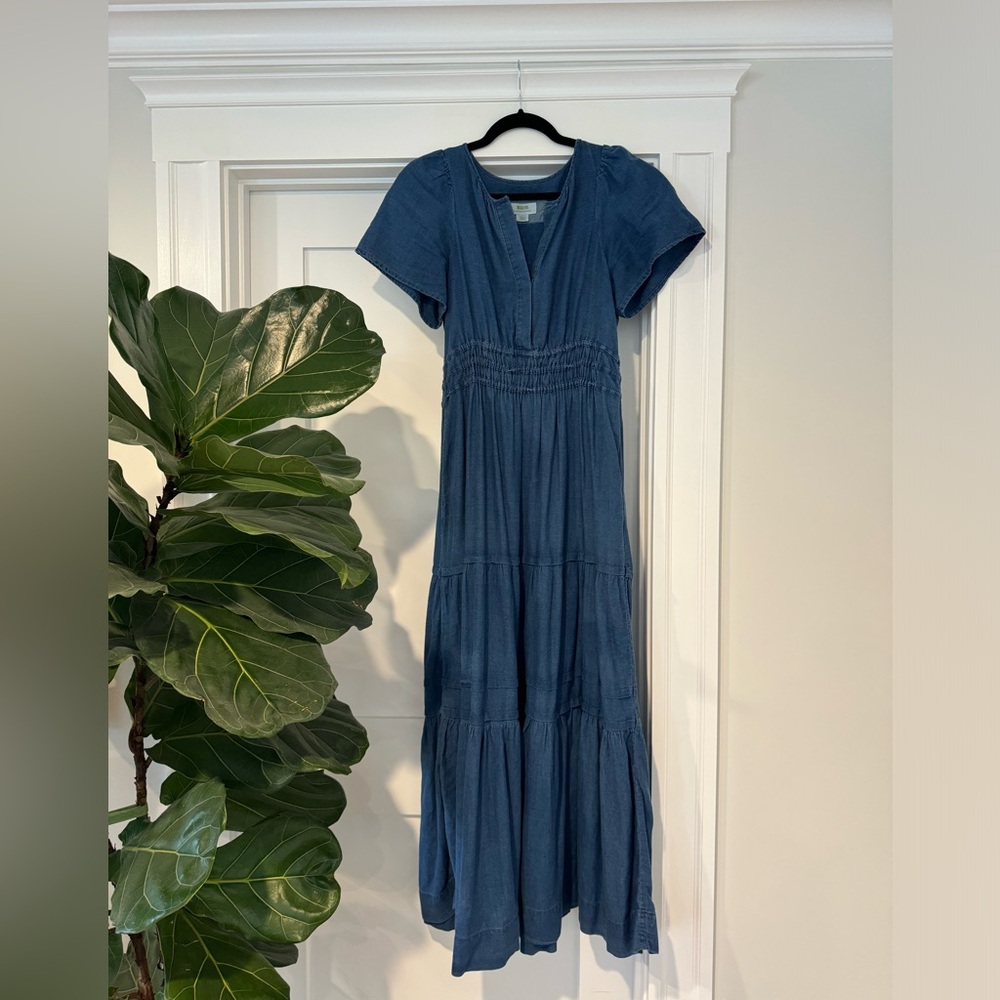 Anthropologie Somerset denim maxi dress